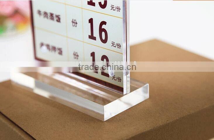 acrylic desktop menu display stand/holder