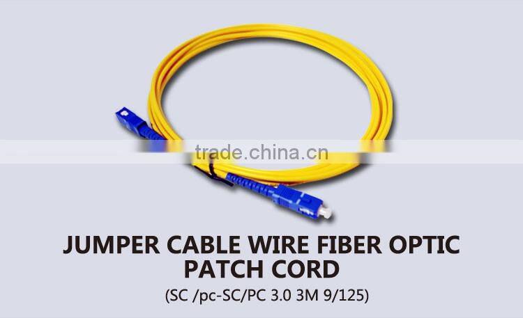 Jumper Cable Wire Fiber Optic Patch Cord (SC /pc-SC/PC 3.0 3M 9/125)