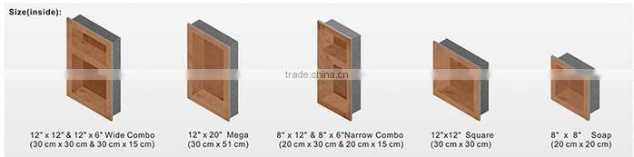 Shower square niche/combo niche/soap niche/mega niche