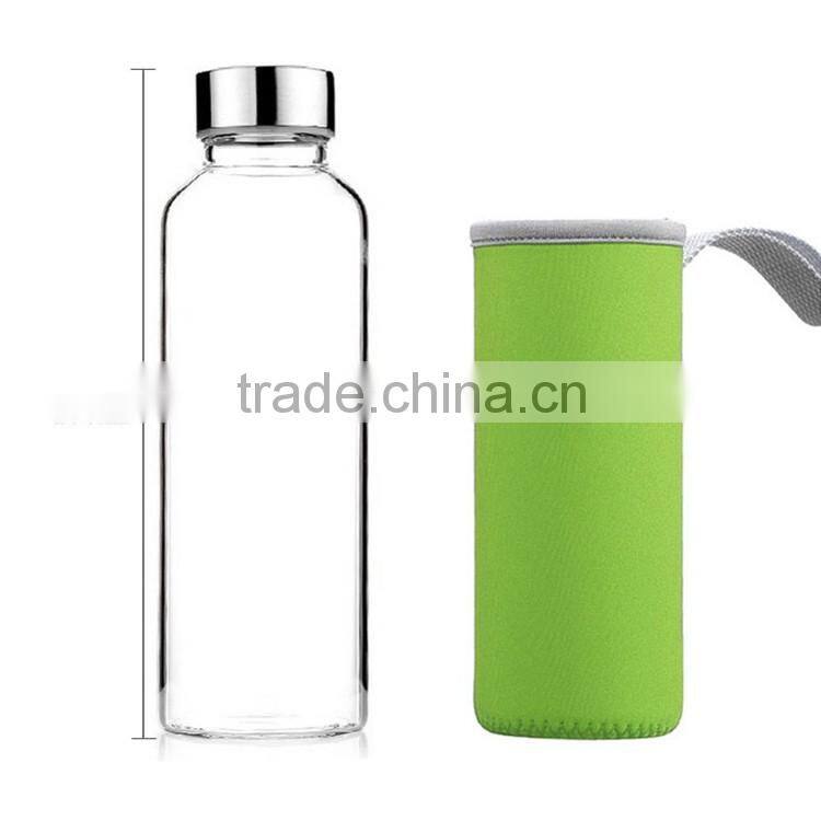 Reusable BPA Free Cheap Unbreakable Glass Water Bottles Personalized Gatorade Glass Water Bottle