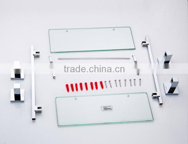 1202 bathroom accessory new A square Double glass shelf hotel use modern kitchen