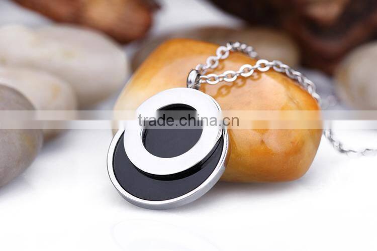 stainless steel enamel semi pendant jewelry