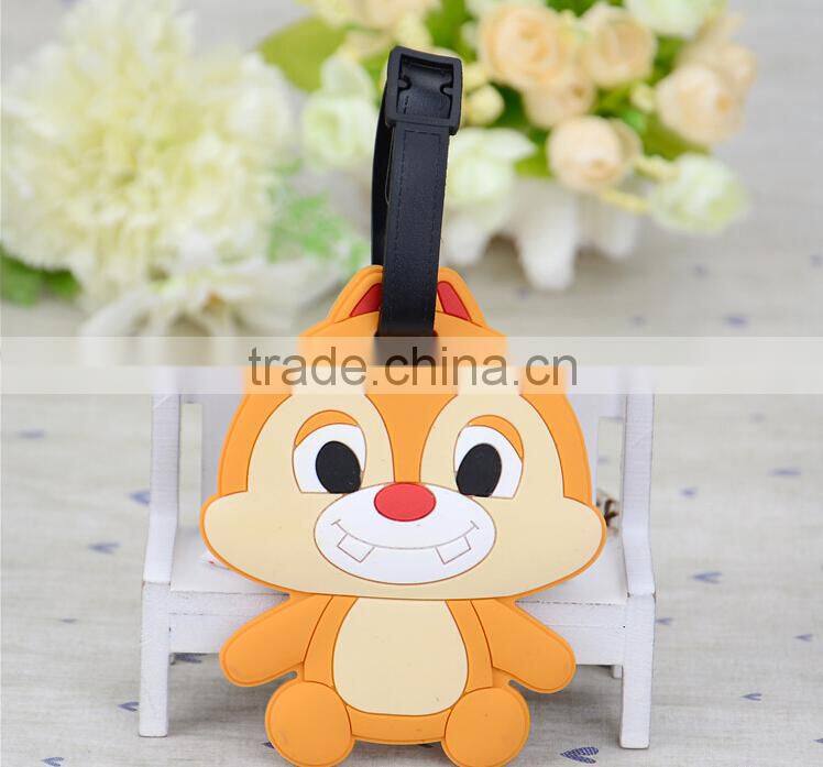 3d lovely design 3D soft pvc luggage tags