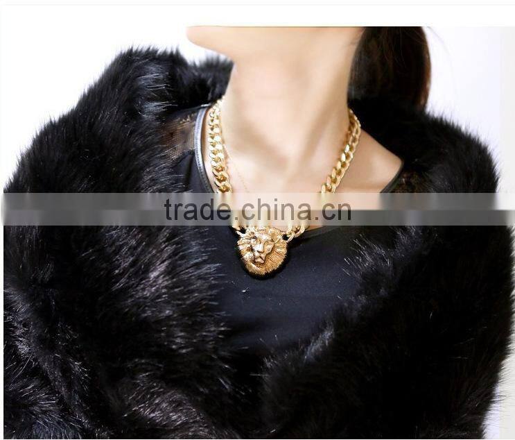 Top Quality Lion Head Choker Vintage Pendant Statement Necklace Women Necklaces & Pendants Fashion Necklaces for Women 201