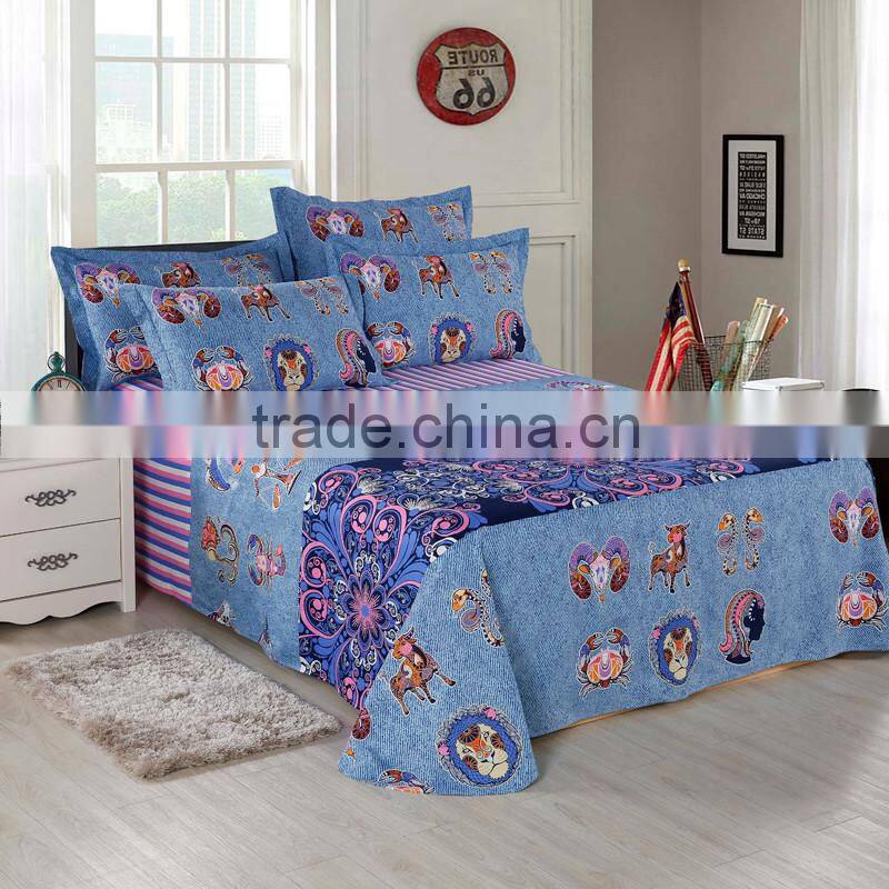 2016 New Arrival Magic Tree 12 Constellations 100% cotton Bedding set