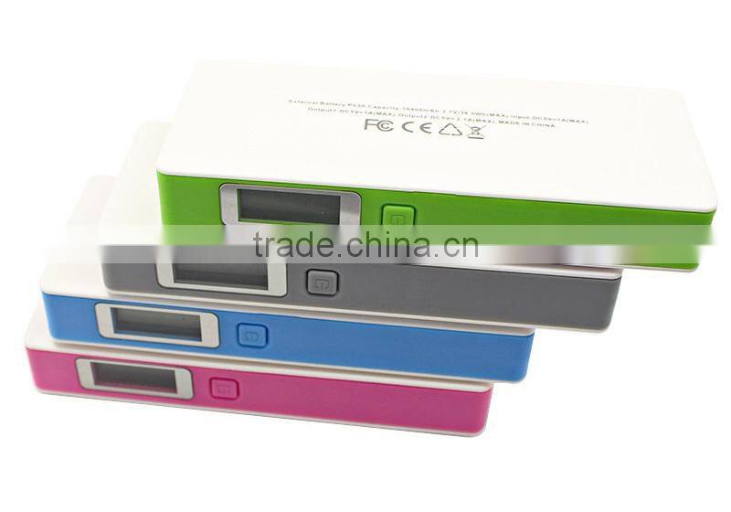 Portable LCD display 15000mah 2 USB Socket Shenzhen Mobile Power Supply , Laptop Mobile Power Bank