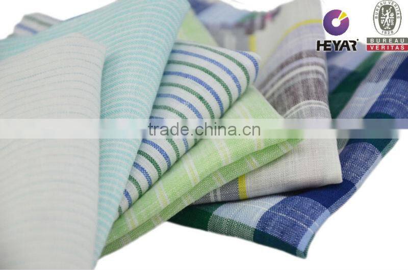 Linen Yarn Dyed Stripes Fabric