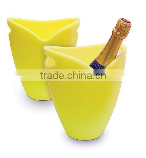 New food grade plastic wine beer bucket with two handles