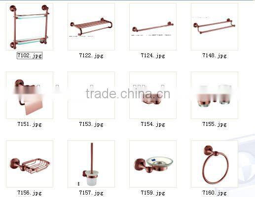 unique toilet brush holder with glass with brush NO.Z7157E rose gold