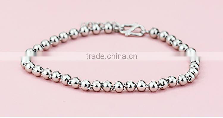 Wholesale silver beads bracelets for men, friendship bracelets jewelry stores