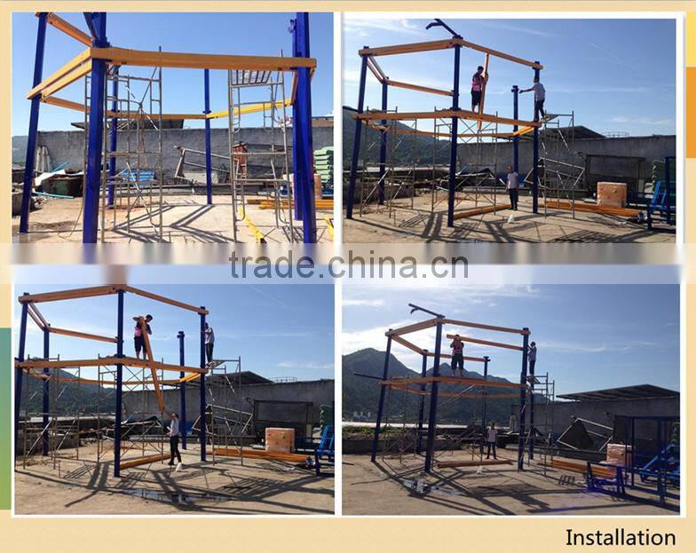 2015 New Fashion Kids Indoor Playground High Ropes Course Equipment For Sale