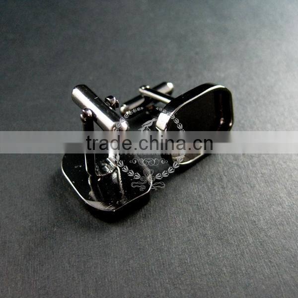 14x19mm setting size steam punk watch movement gun black DIY base tray French cufflink supplies cuff link findings 1500027