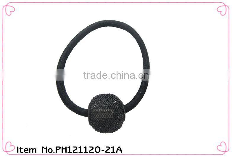 elastic hair ties with balls for women
