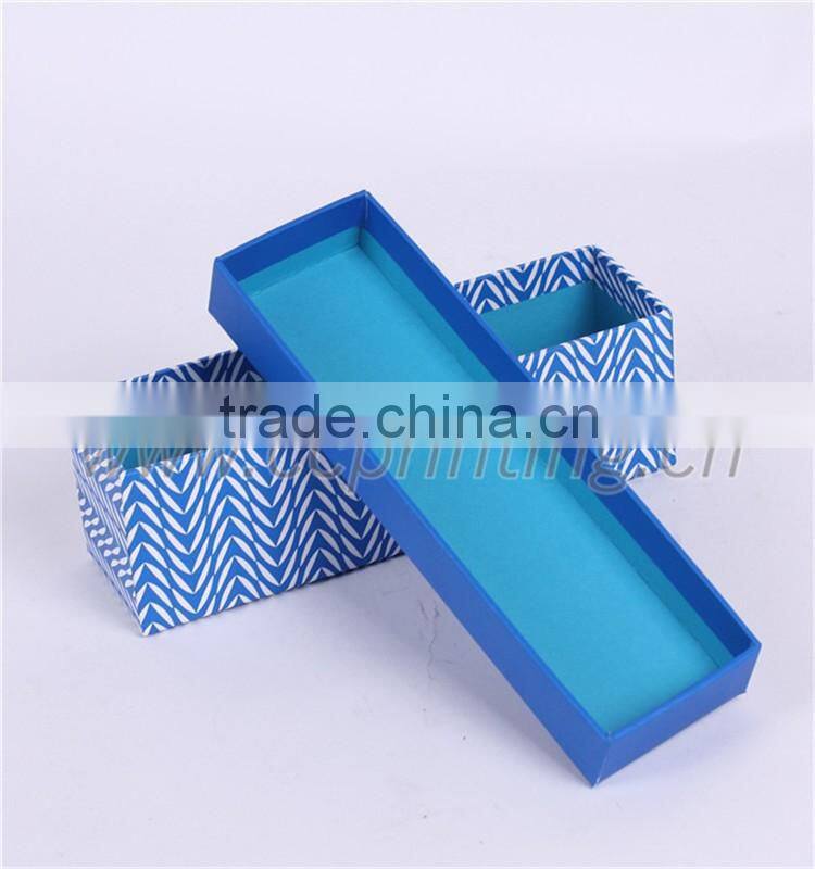 Colorful customized cardboard fashion design paper box with lid