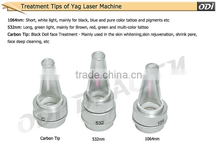 OD-LS600A 2015 High performance machine Q Switch YAG laser tattoo removal
