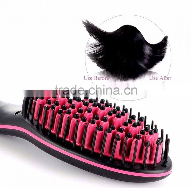 New LED display OEM hair straightener brush wonderful styling tool