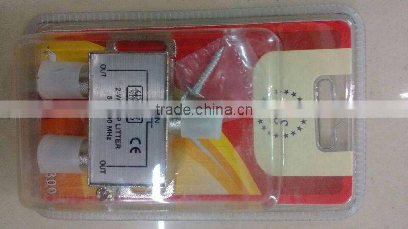 1 in 2 out 9.5mm tv antenna plug tv jack tv adapter