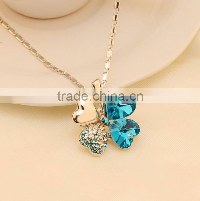 New Fashion Bib Statement Silver Plated Crystal Pendent Necklace Chain Jewellery