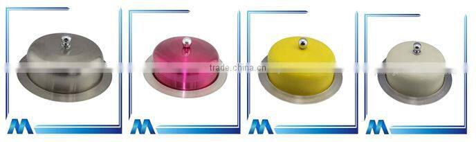 round stainless steel unique butter dish