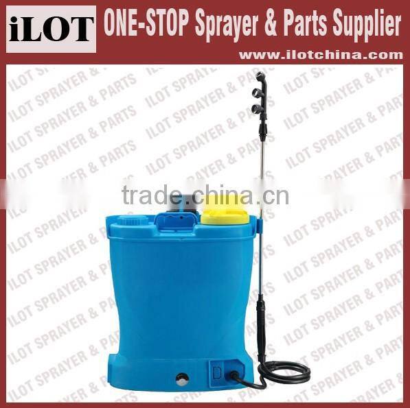 18L plastic eletric knapsack pump sprayer,flux adjustable,high pressure, low energy consumption and large capacity