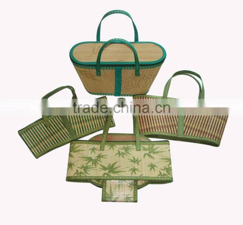 FD - 158291Natural handicrafts bamboo gift basket with liner