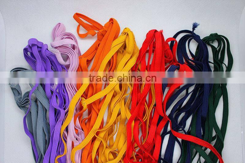 6mm-10 yellow hollow polypropylene rope flat/round elastic cords