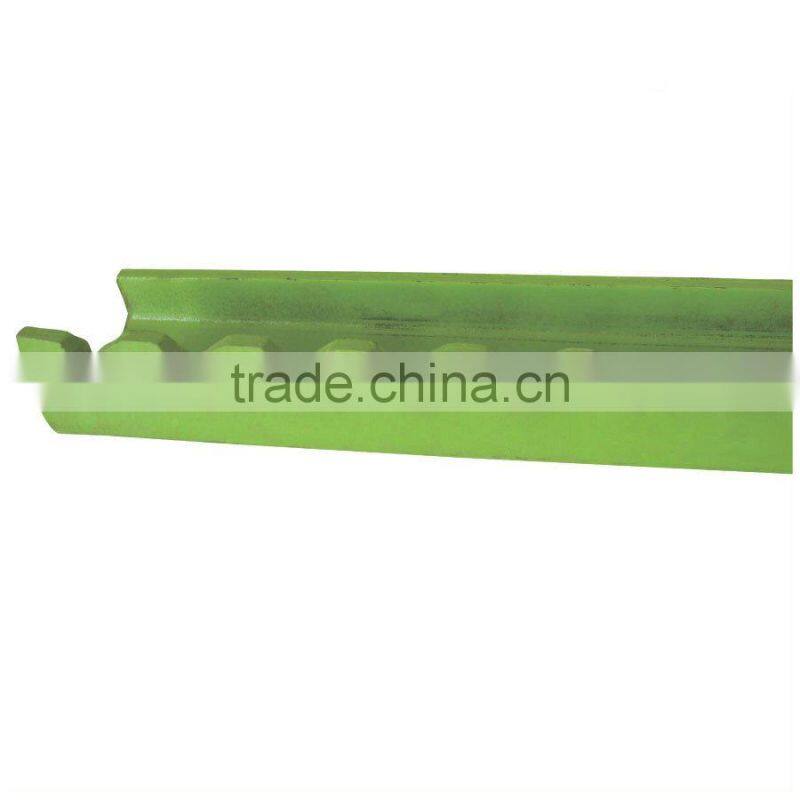 serrated slats for harvester