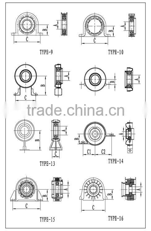 HB88509 Truck Drive shaft cardan center support bearing
