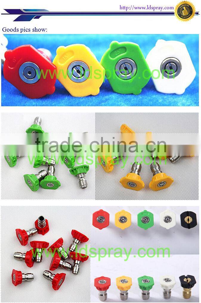 High pressure quick release connect flat fan spray jet nozzles