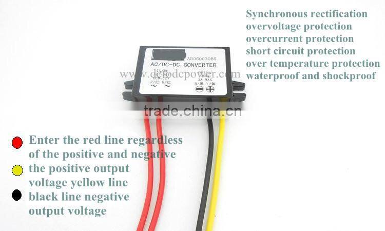AC24V turn DC5V3ADC-DC AC to DC monitor / camera power converter 12V turn 5V1A