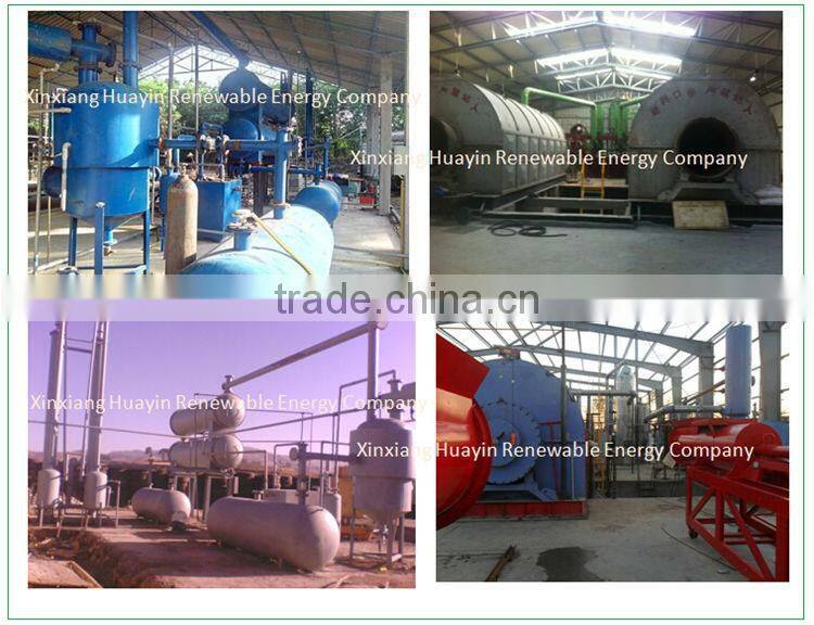 recycling machine for waste tire/plastic oil distillation to fuel oil