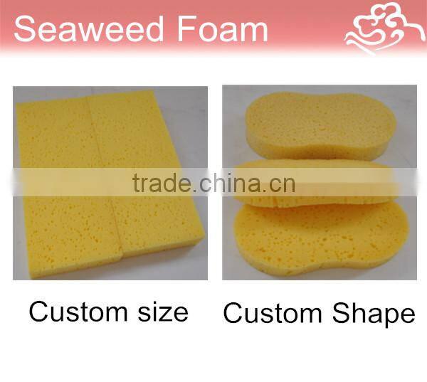Durable various shape breathable seaweed Cleaning foam sponge