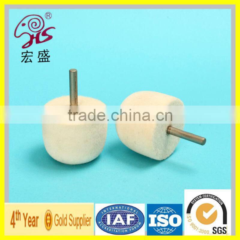2016 new product 10mm x 3mm Taper Shape Head Felt Bobs Buffing Wheels Grinding Tools high quality