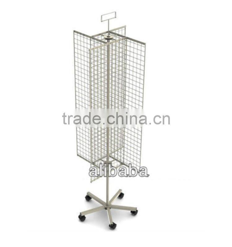 2016 new design upright customized 4-side rotating display stand