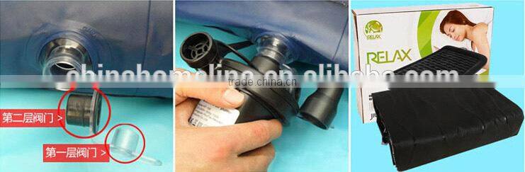 inflatable flocked pvc air mattress bed MAT00010