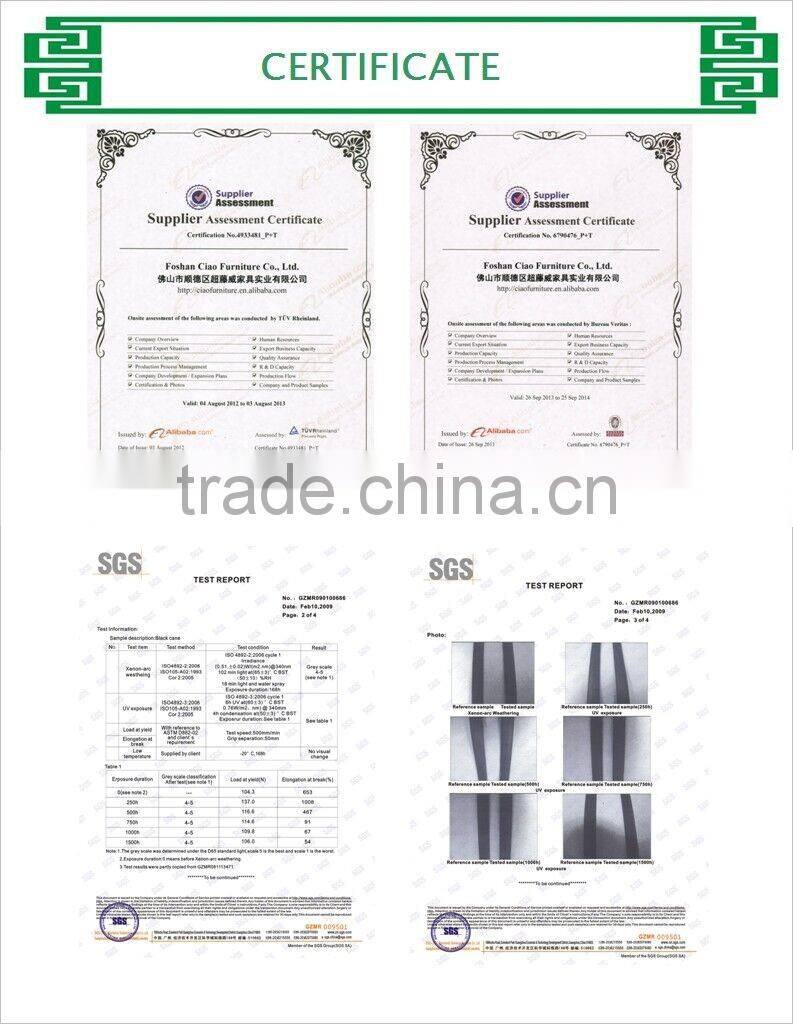 C - 2009 power coated aluminum outdoor rattan arm chair