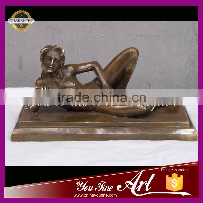 decor bronze erotic girl statues