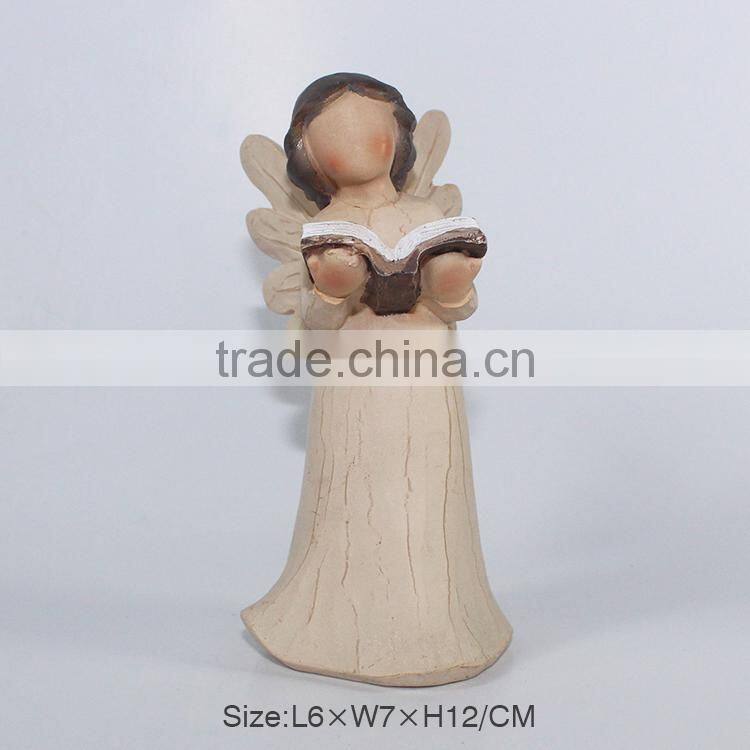 Hot selling wood resin Angel statue crafts