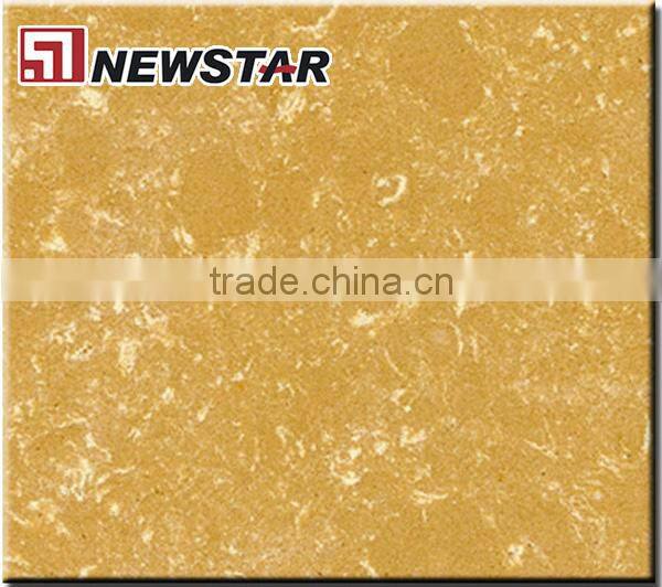Newstar cheap polished artificial stone panel yellow