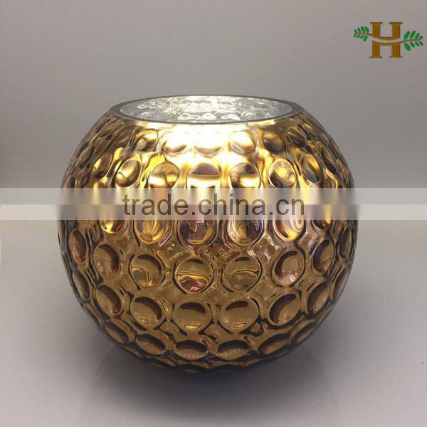 Mercury glass vase,silver or gold color glass vase