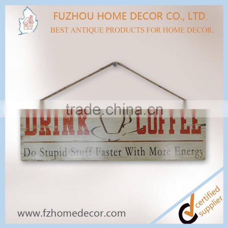 Vintage wall hanging sign board designs with printing letters