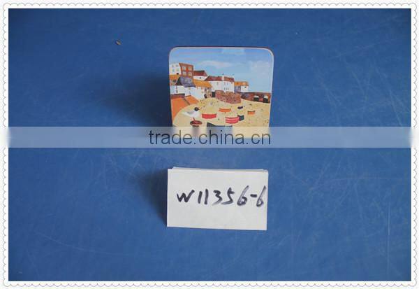 cheap Square colorful MDF mats pads wooden tableware coaster wholesale