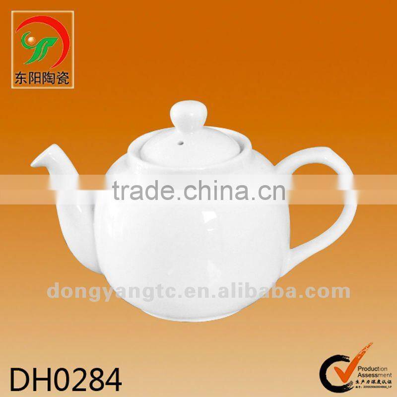 China factory wholesale custom plain white porcelain tea pot & kettle