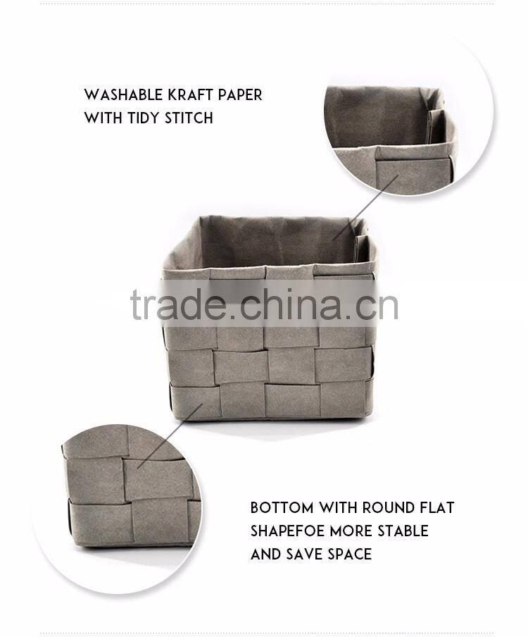 Green Field plain kraft paper storage bags,brown kraft paper weave storage bag