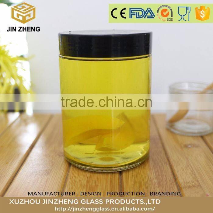 Home use 650ml food grade honey glass container with lid