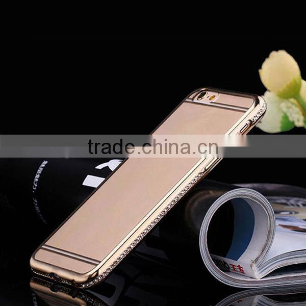 2017 Hot sale fashion phone accessories, diamond plating TPU phone case For iPhone 6 6Plus