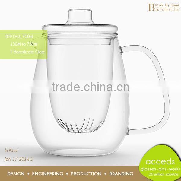 Hot Selling Colored Pyrex Glass Luxury Tea Thermos Pot