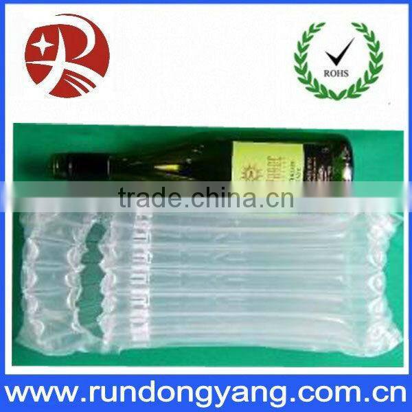 plastic air bubble red wine bags for shipping wine bottle