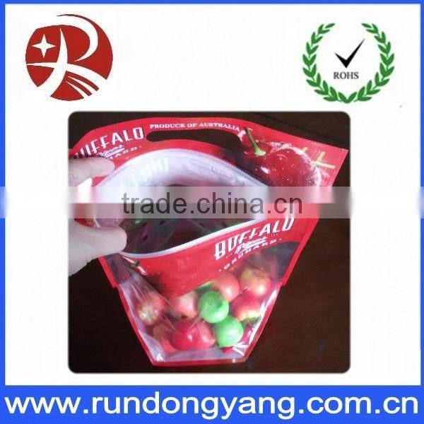 printed stand up pouch bag / slider zip lock fruit bag for grape