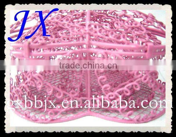 Heart shaped pink wire love gift box set of three